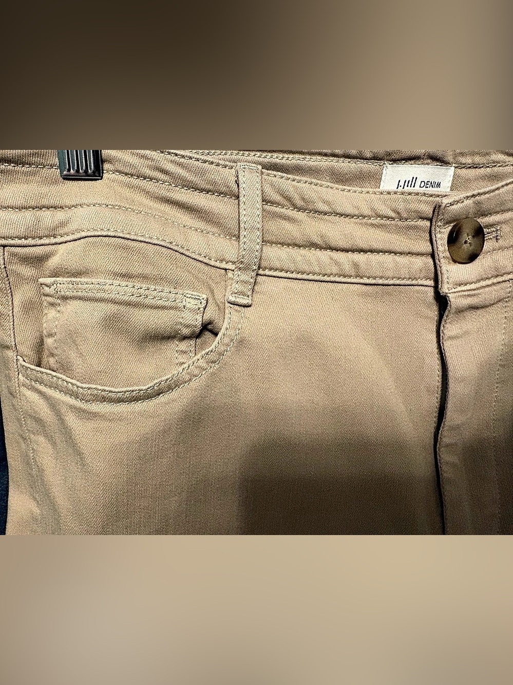 J. JILL Wide-Leg Denim Crops 💙 Khaki | Size 10 | Like New - Picture 9 of 14